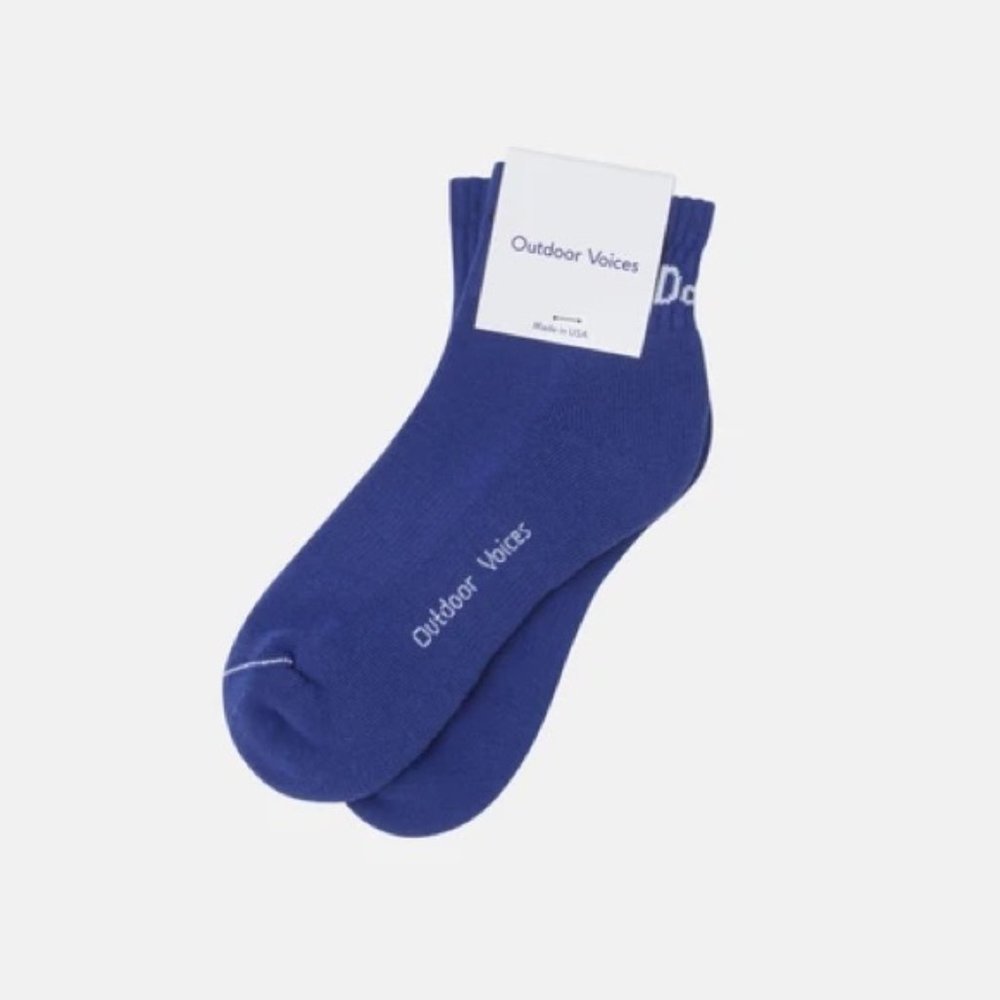 NEW S/M Outdoor Voices Rec Ankle Socks in blue